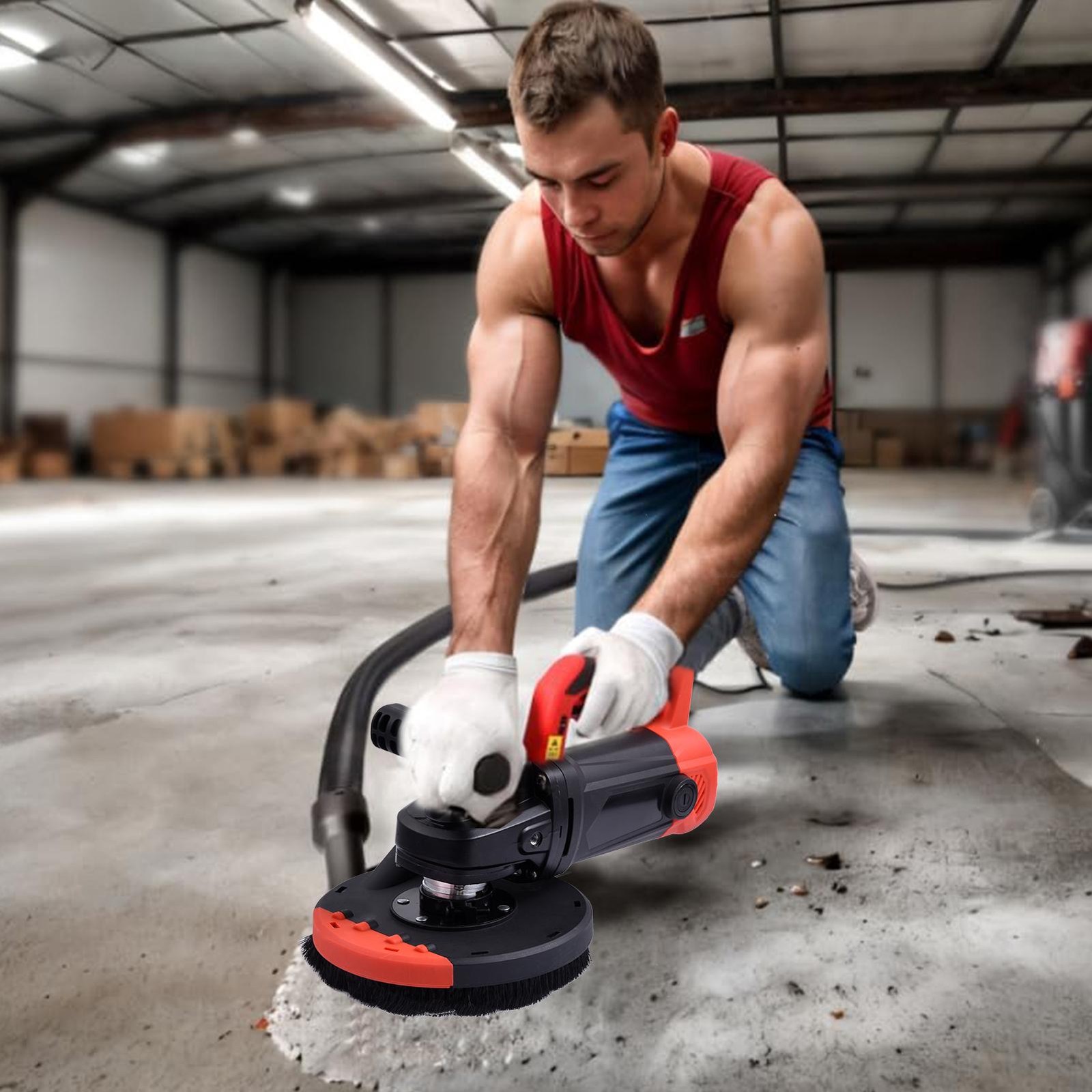 1800W Concrete Surface Grinder, Angle Grinder Kit Floor Grinder