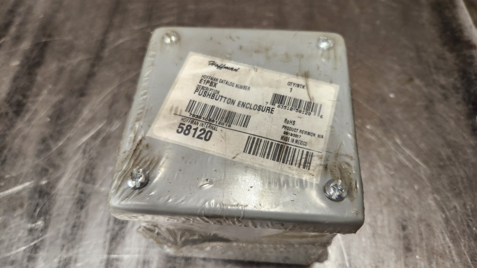 NEW Hoffman E1PBX Single Pushbutton Electrical Steel Enclosure NEW IN SHRINKWRAP