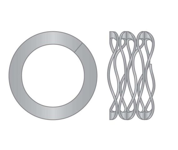 Compression Wave Spring 1 in High Carbon Steel (5 Pieces)