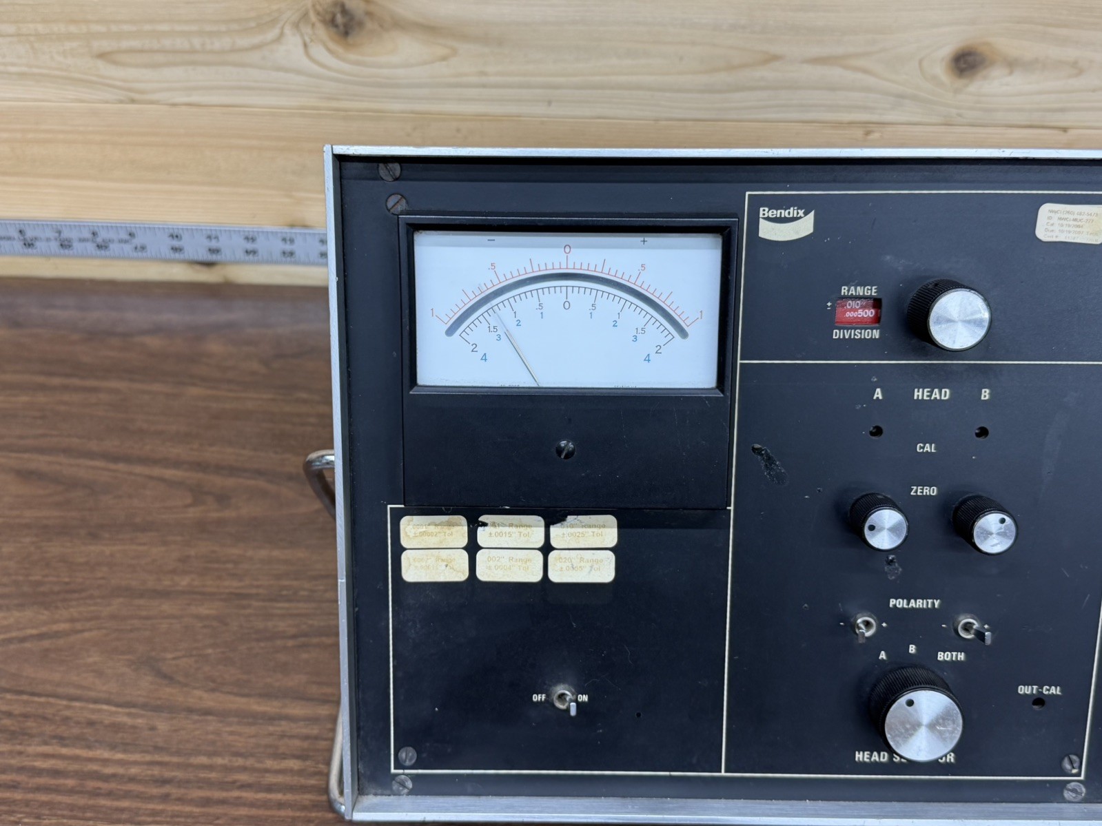 Vintage Bendix Type BX Model I Electronic Indicator Gauge Inspection T-225 Probe