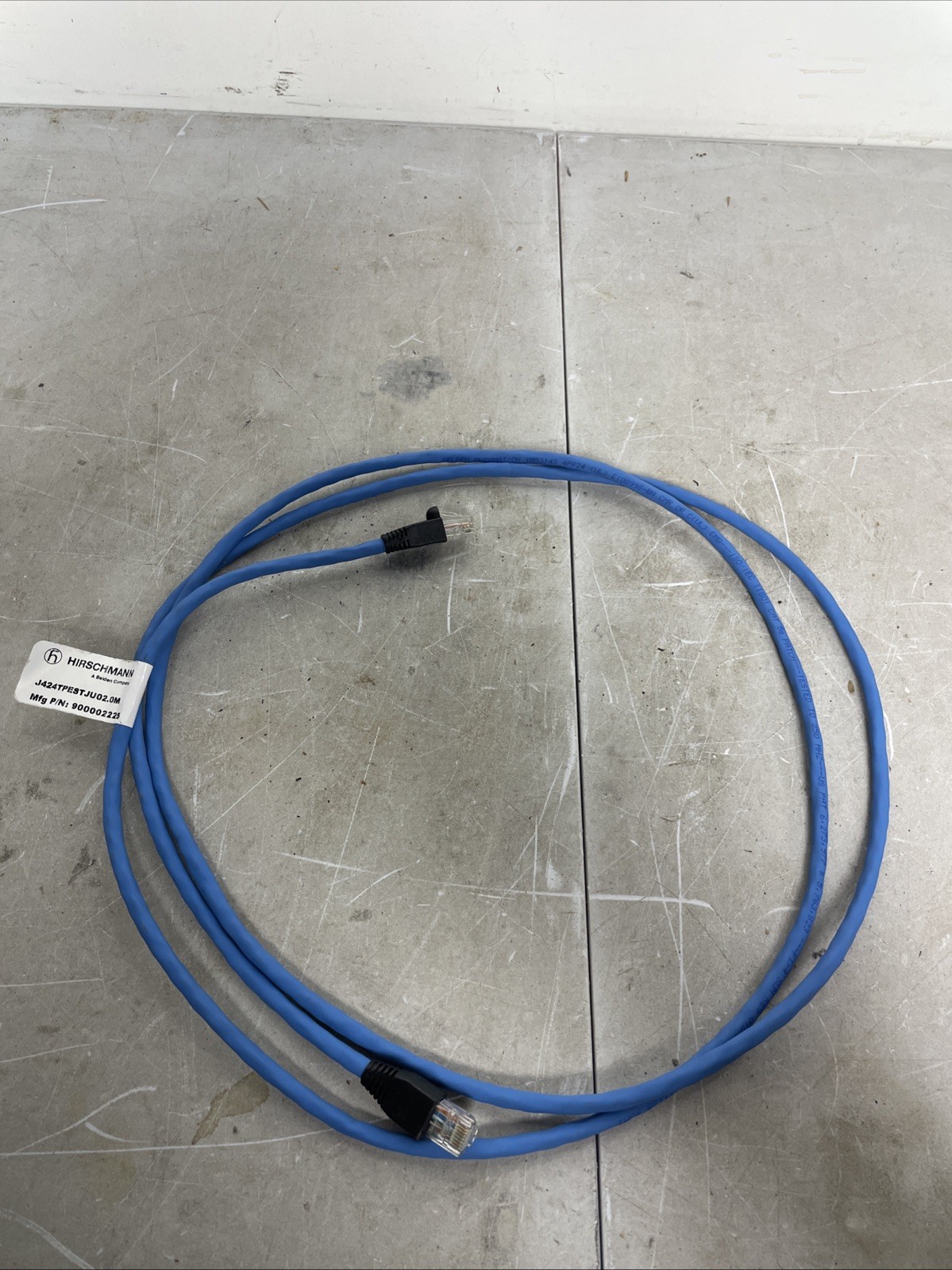 HIRSCHMANN J224TPESTPU02.0M, ETHERNET CABLE ASSEMBLY, 900002225, NEW. 2 Meter