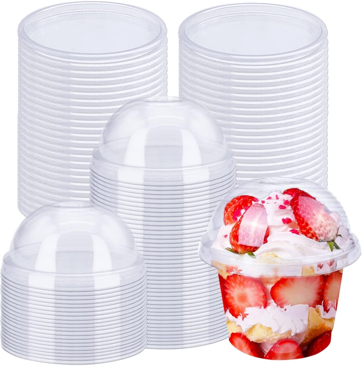 Alaeseje 50 Pack 8oz Disposable Clear Plastic 50 Count (Pack of 1),