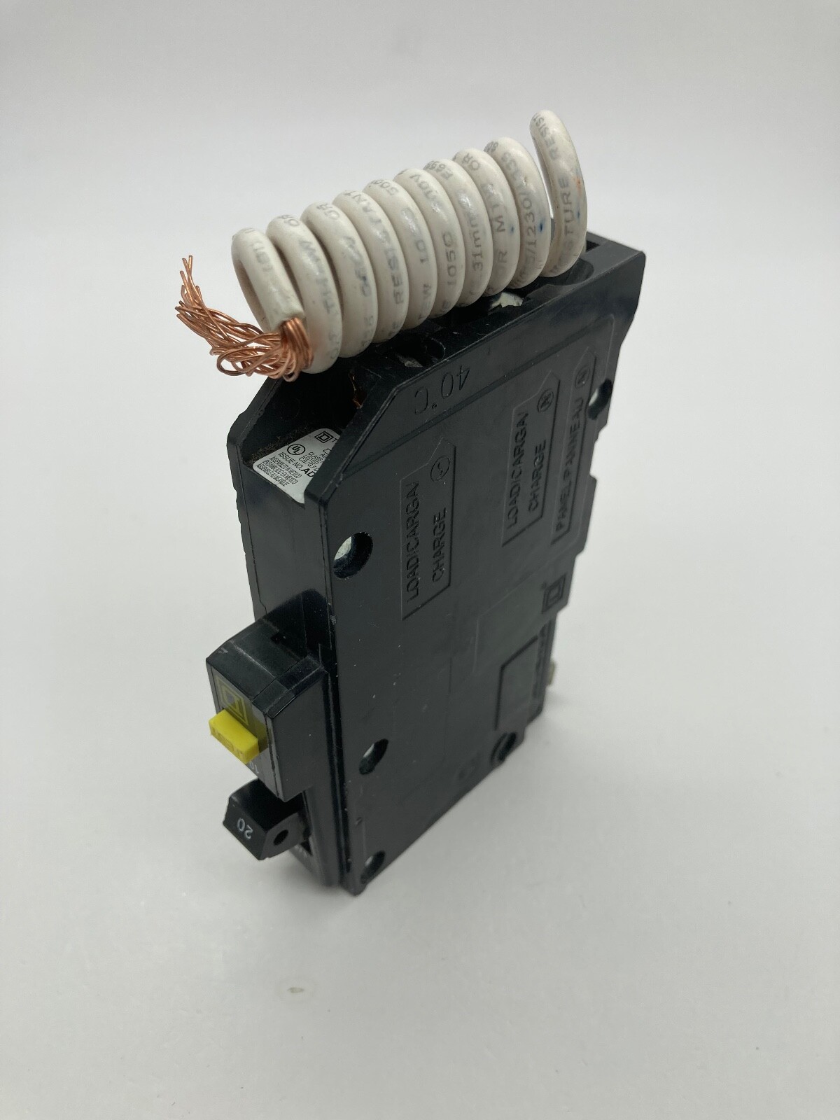 Square D QO120GFI 1 Pole 20 Amp 120VAC Plug On Ground Fault GFCI Circuit Breaker