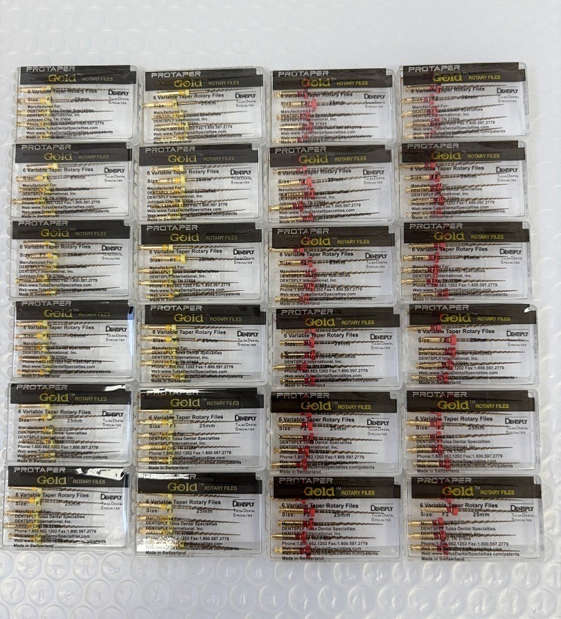 Dentsply ProTaper Gold Rotary Files F1,F2,F3,S1,S2,SX-F3, SX19 25mm 6 file pkg 1