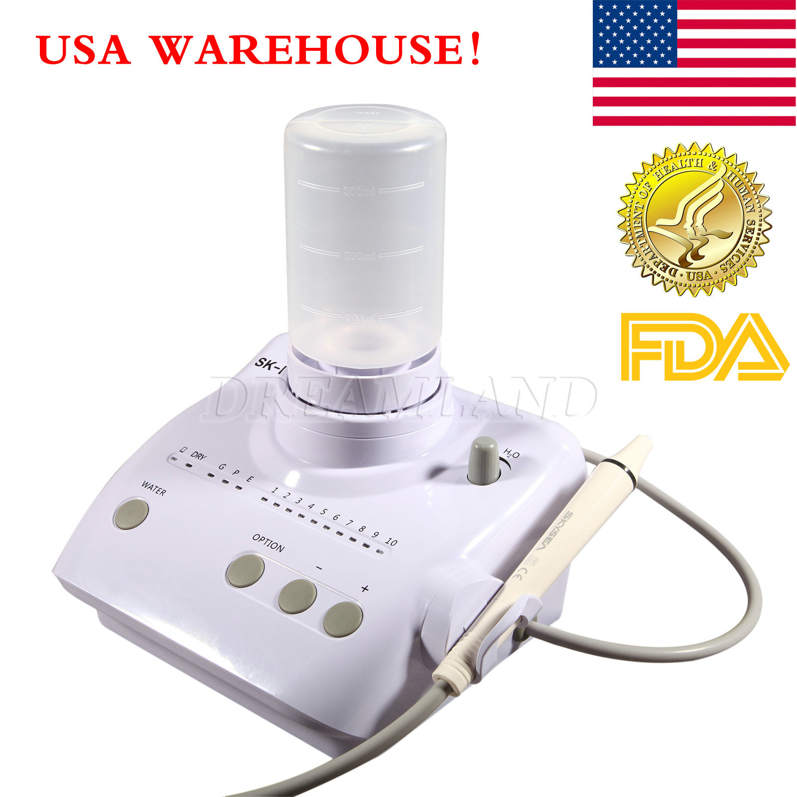 FDA SK-E1 SKYSEA Auto Water Dental Ultrasonic Scaler Whole Set fit EMS tips