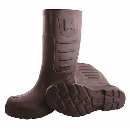 Tingley 21144 Men’s Airgo Tall Rubber Boots, Plain Toe, 15″ Height, Brown, 10