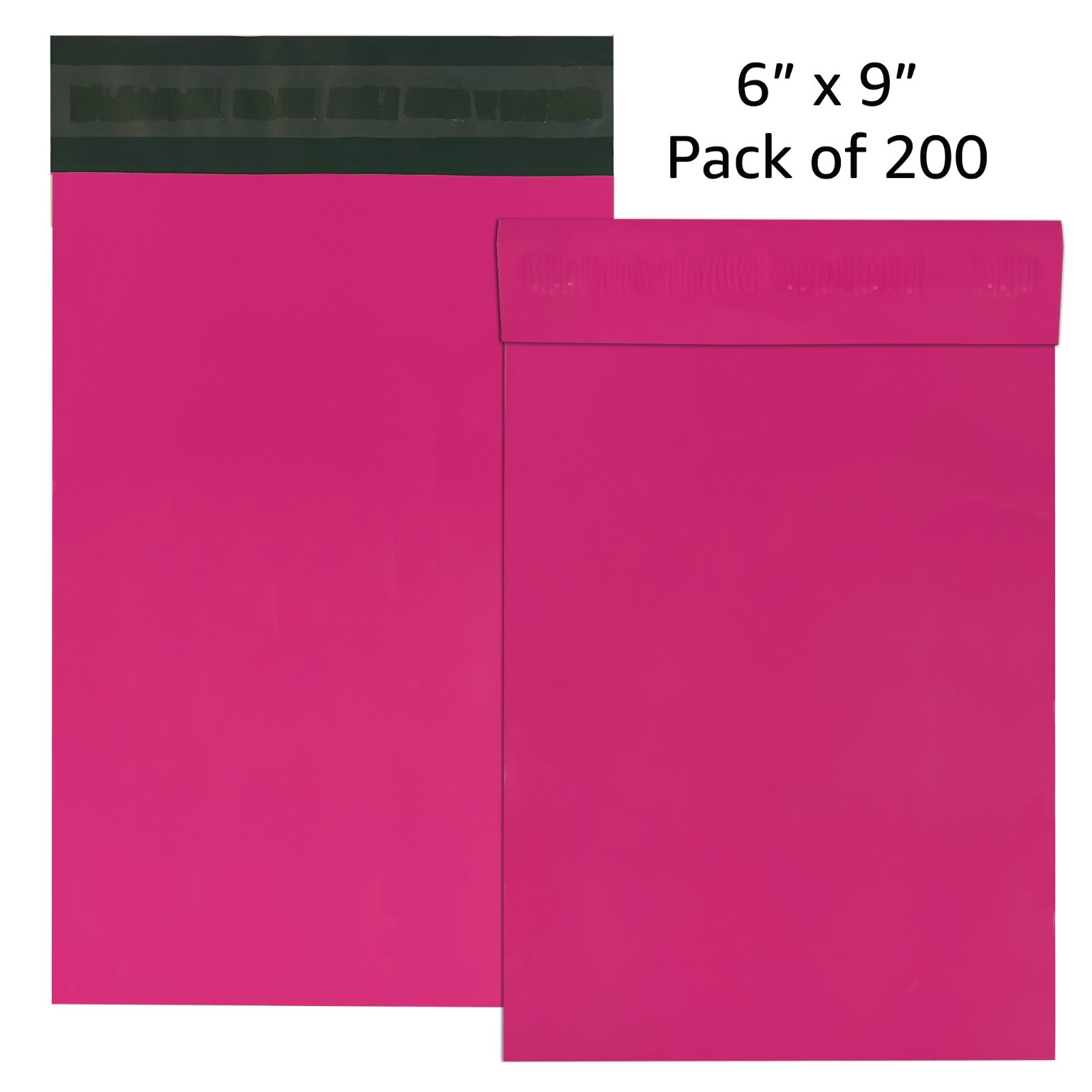 UOFFICE 200 Pink 6×9″ Poly Mailers Lightweight Self-Seal Shipping Bags