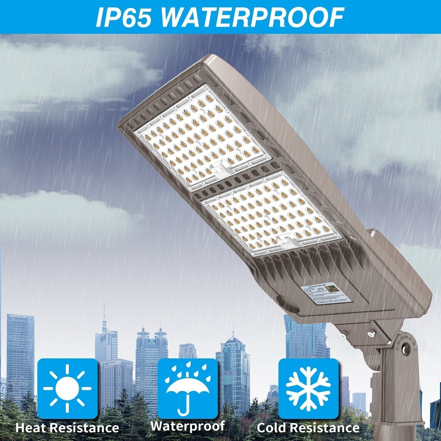 Commercial LED Stadium Light 277-480V 320W Shoebox Pole Security Street Lighting