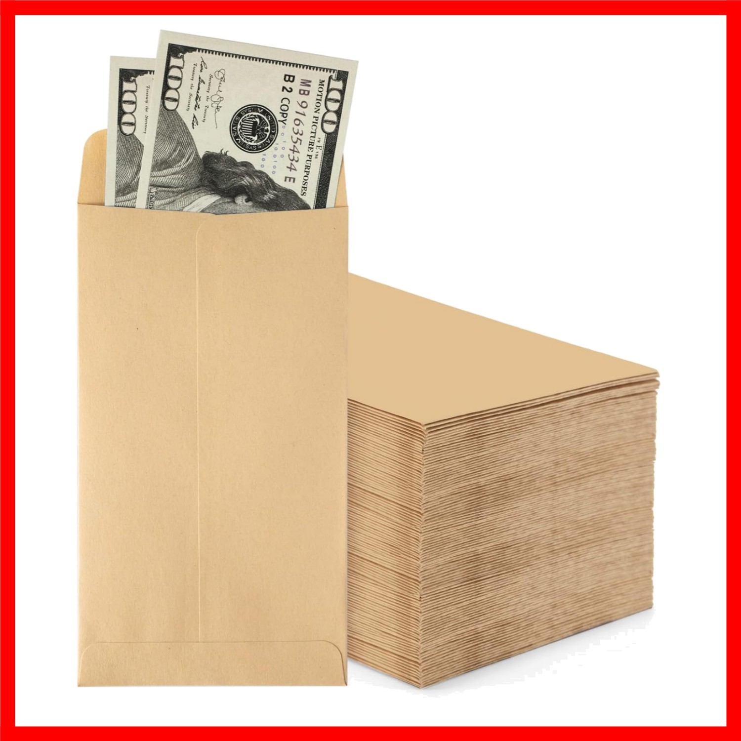 ACKO Coin Money Envelopes – 500 Pack of Durable Kraft Small Budget Envelopes …