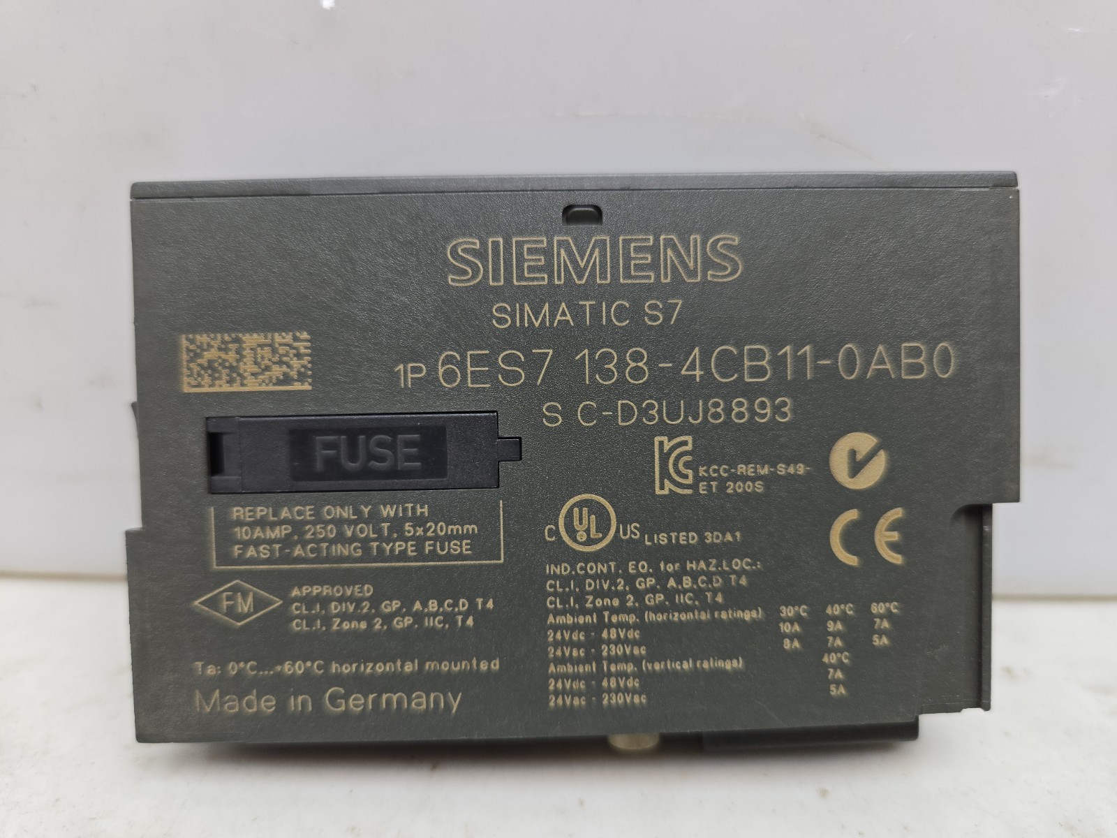 Siemens 6ES7138-4CB11-0AB0 SIMATIC DP PM-E Power Module 6ES7 138-4CB11-0AB0 New