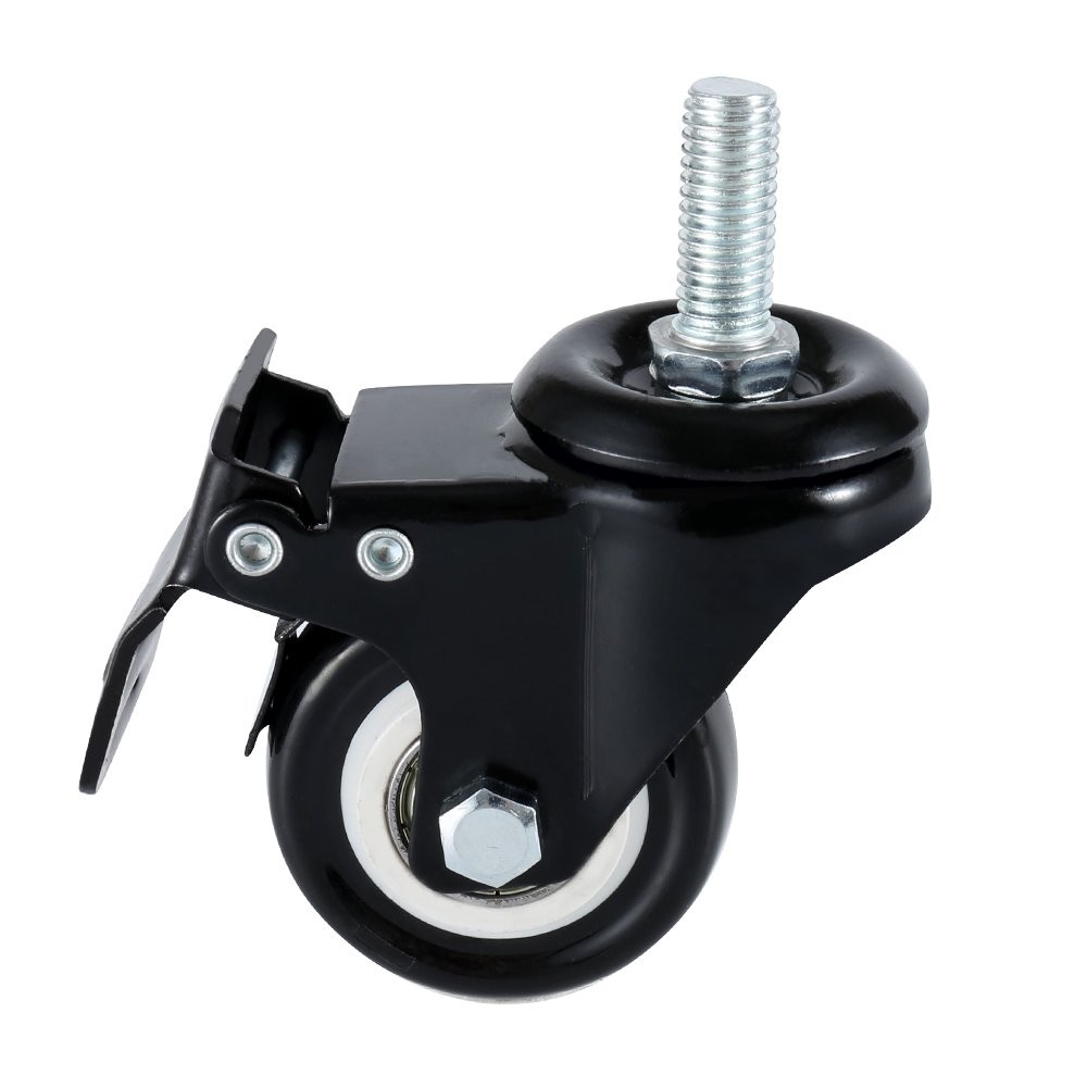 2″ Stem Casters, Heavy Duty Swivel Stem Casters PU Foam Quite Mute No Noise C…