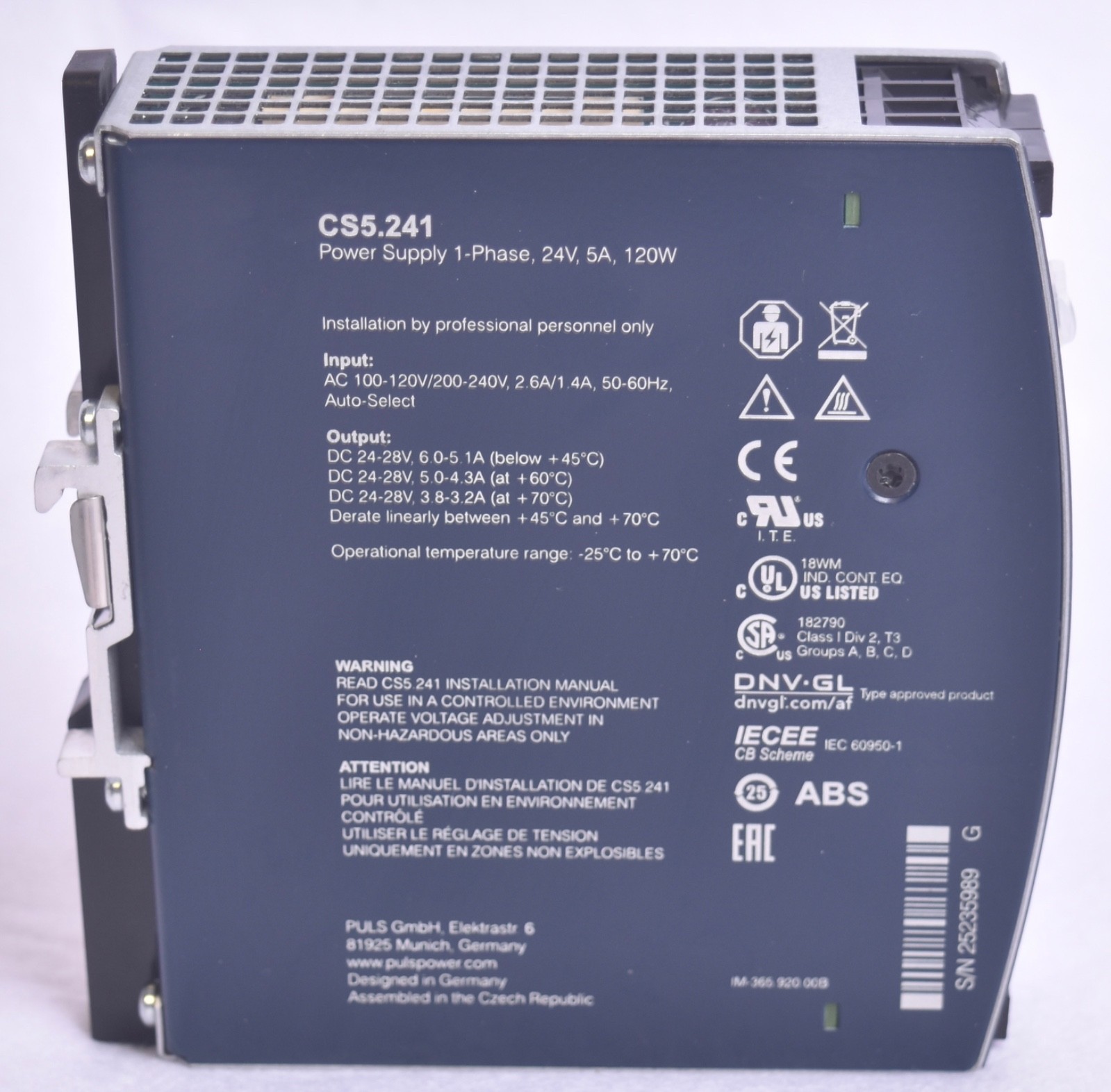 Puls CS5 Power Supply CS5.241