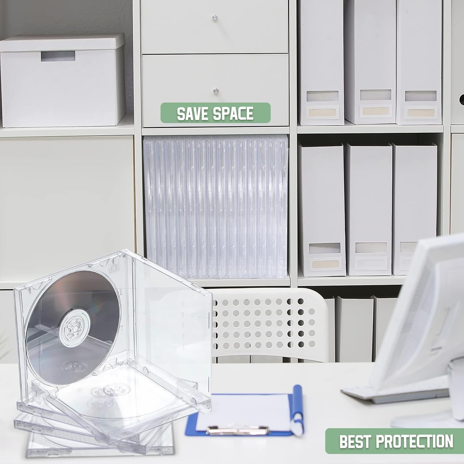 25 Pcs 10.4 Mm CD Jewel Cases Standard Single Clear CD Case DVD Cover Protection