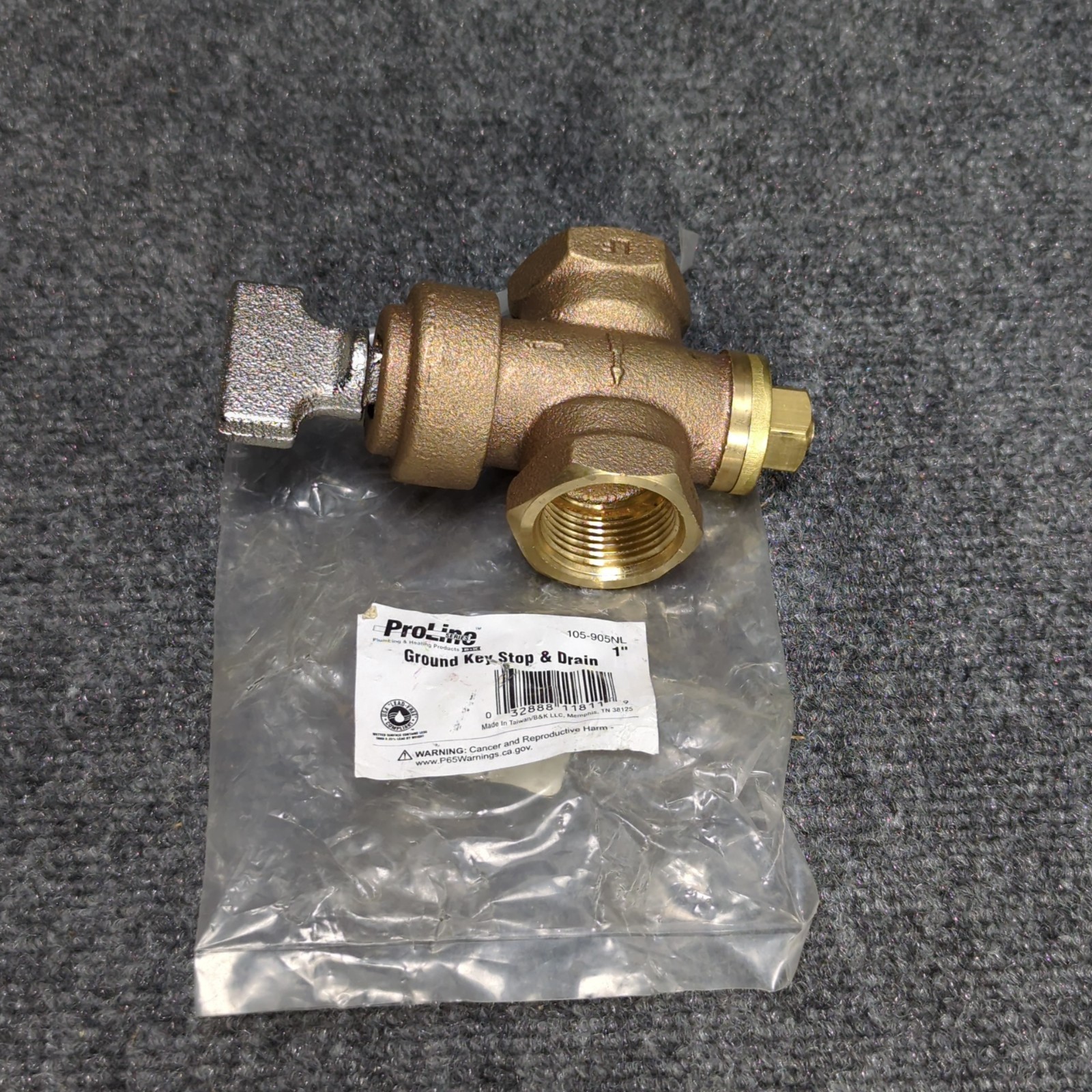PROLINE Ground Key & Stop Valve Irrigation Shut Off 1″ FIP x 1″ FIP 105-905NL