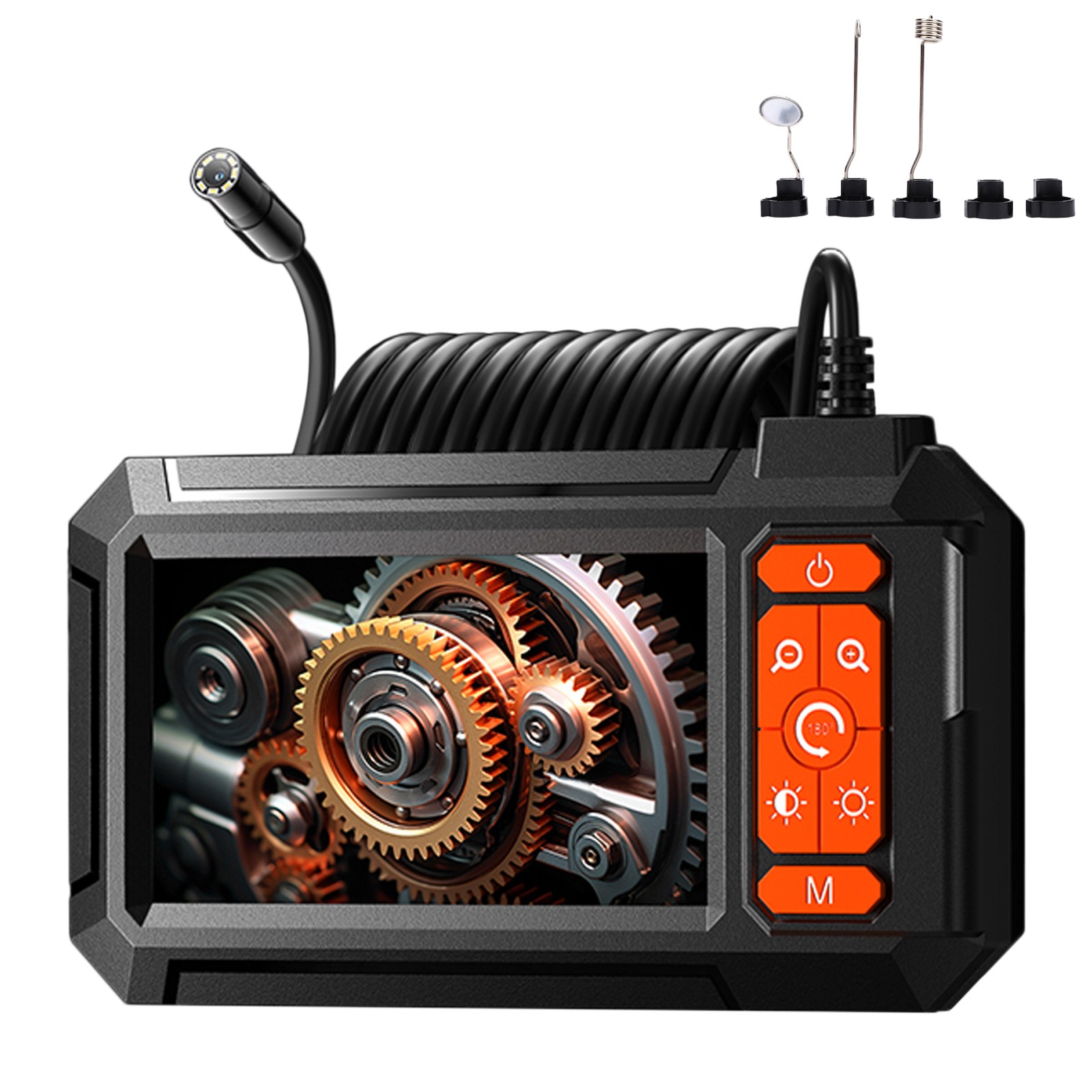 Industrial Borescope Inspection Camera IP67 Waterproof Endoscope 4.3» 1080P