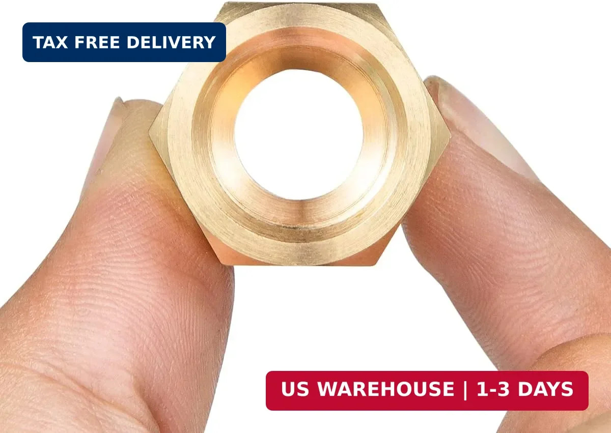 2pcs 3/8 Inch (5/8″-18UNF) Female Flare x 1/2 Inch(3/4″-16UNF)Male Flare Brass A