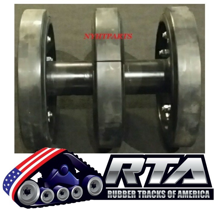 One 14″ Idler Group with DuroForce Rubber Wheels Fits CAT 287 287B 261-6302