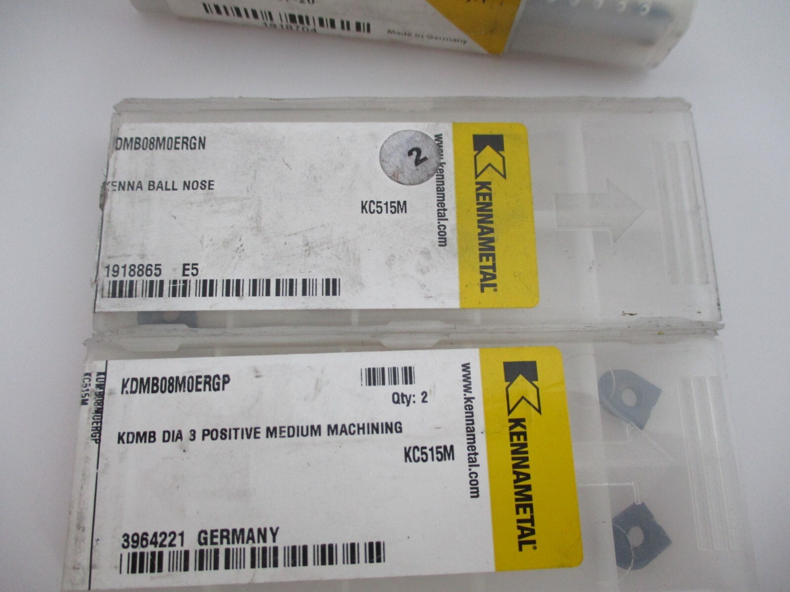 New Inserts Kennametal Flat Bottom Back Draft Tool Ball Nose Finisher Machinist