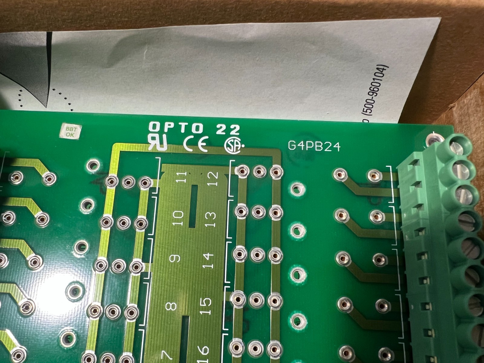 NEW IN OPEN BOX OPTO 22 G4PB24 I/O RACK BOARD 24 CHANNEL