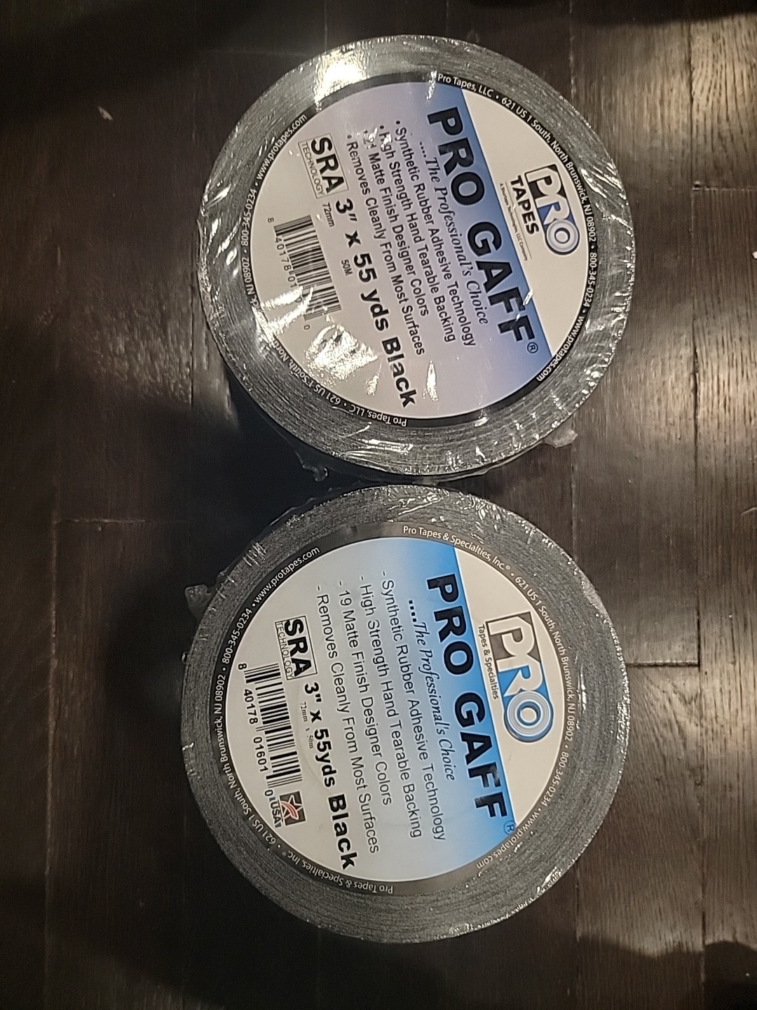 3 Inch Pro Gaff Premium Matte Cloth Gaffer’s Tape Lot Of 2 Pro Tape Black