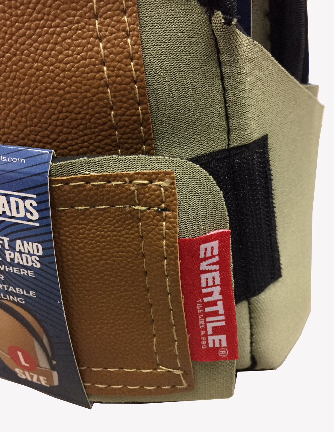 EvenTile Extra Soft Premium Grade Large Flooring Pair Kneepads – Dark Beige