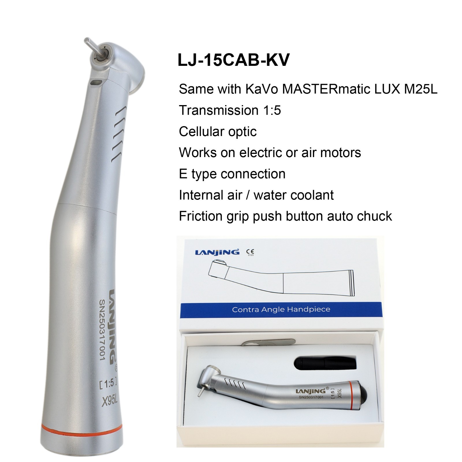 Dental 1:5 Electric Handpiece System Micromotor LED Brushless Motor Bien Air