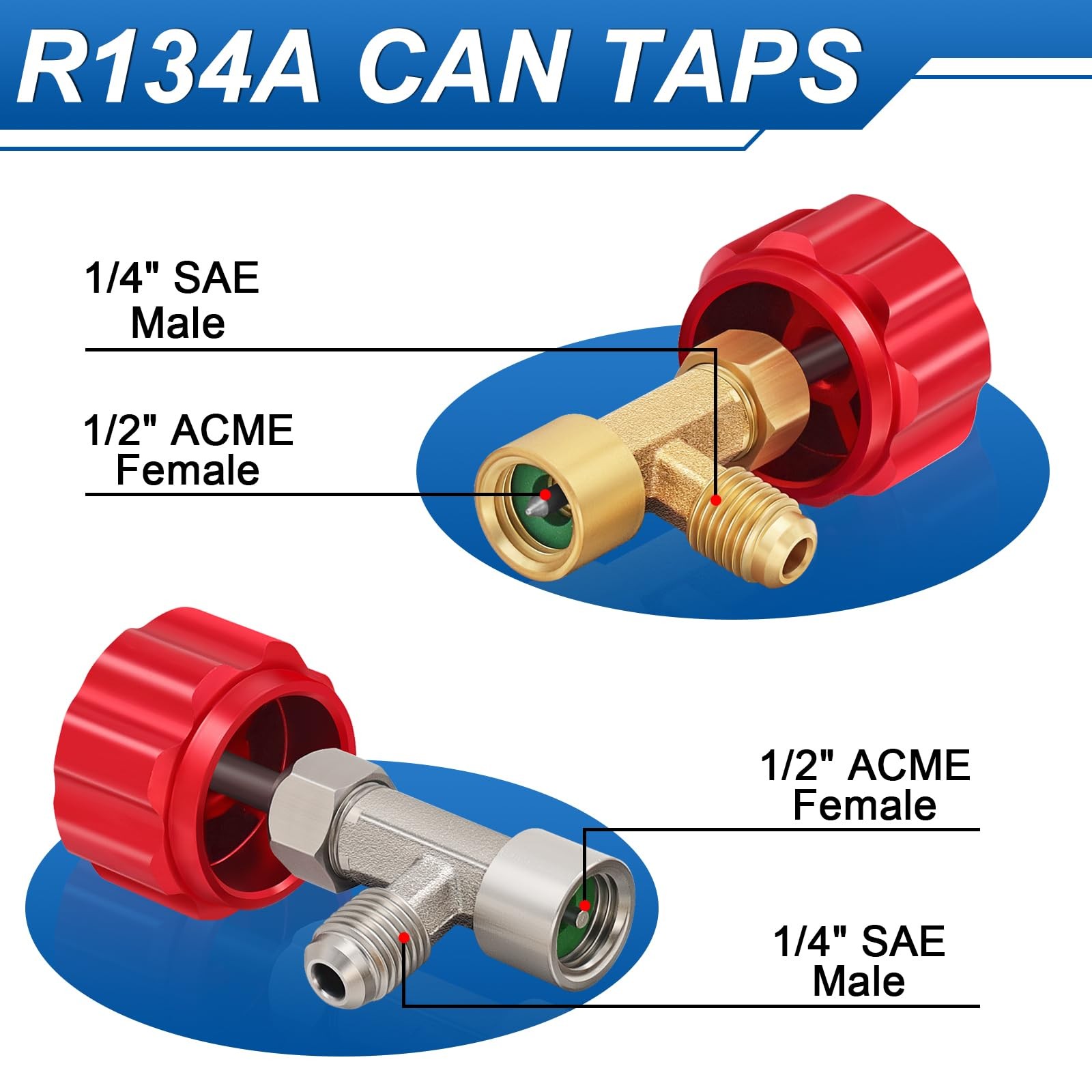 Boltigen R134A Can Tap Kit, Automotive R134A Self Sealing Can Tap, AC Puncture
