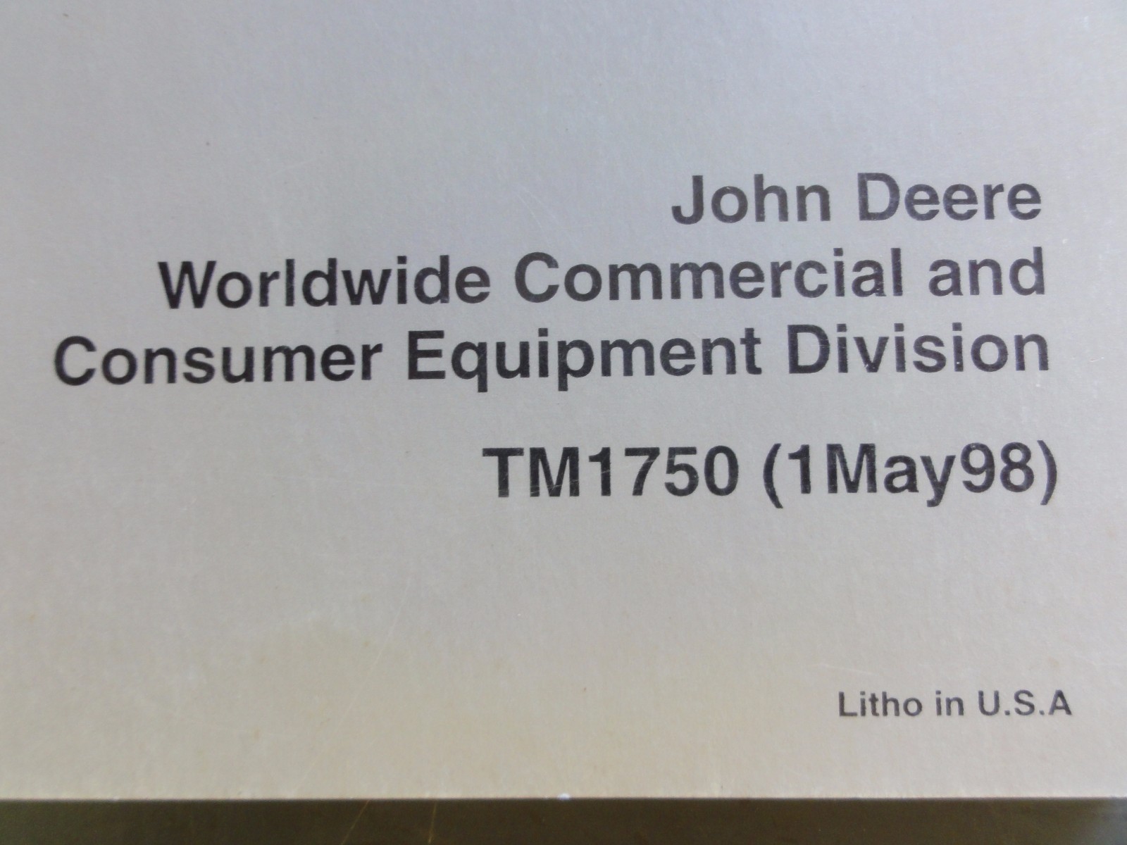John Deere 200CS 230CS 300CS 550CS Chainsaws Technical Manual TM1750
