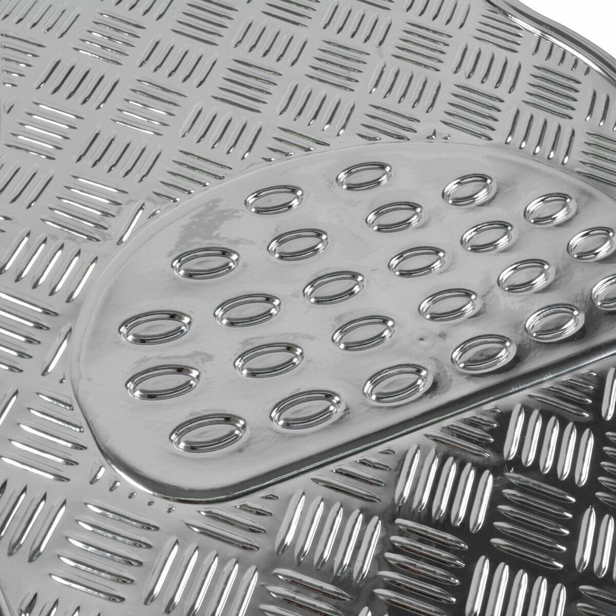 Heavy Duty Metallic Rubber Car Floor Mats 4pc Front Rear Silver MT-641