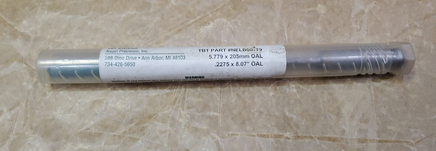 TBT .2275 x 8.07″ OAL GUNDRILL, 5″ MAX. DEEP, 12 MM SHANK