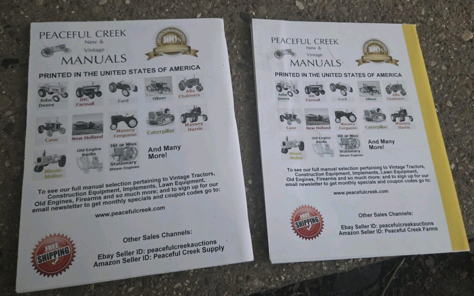 Peaceful Creek Service Operators & Parts Manual John Deere 48 Farm Loader