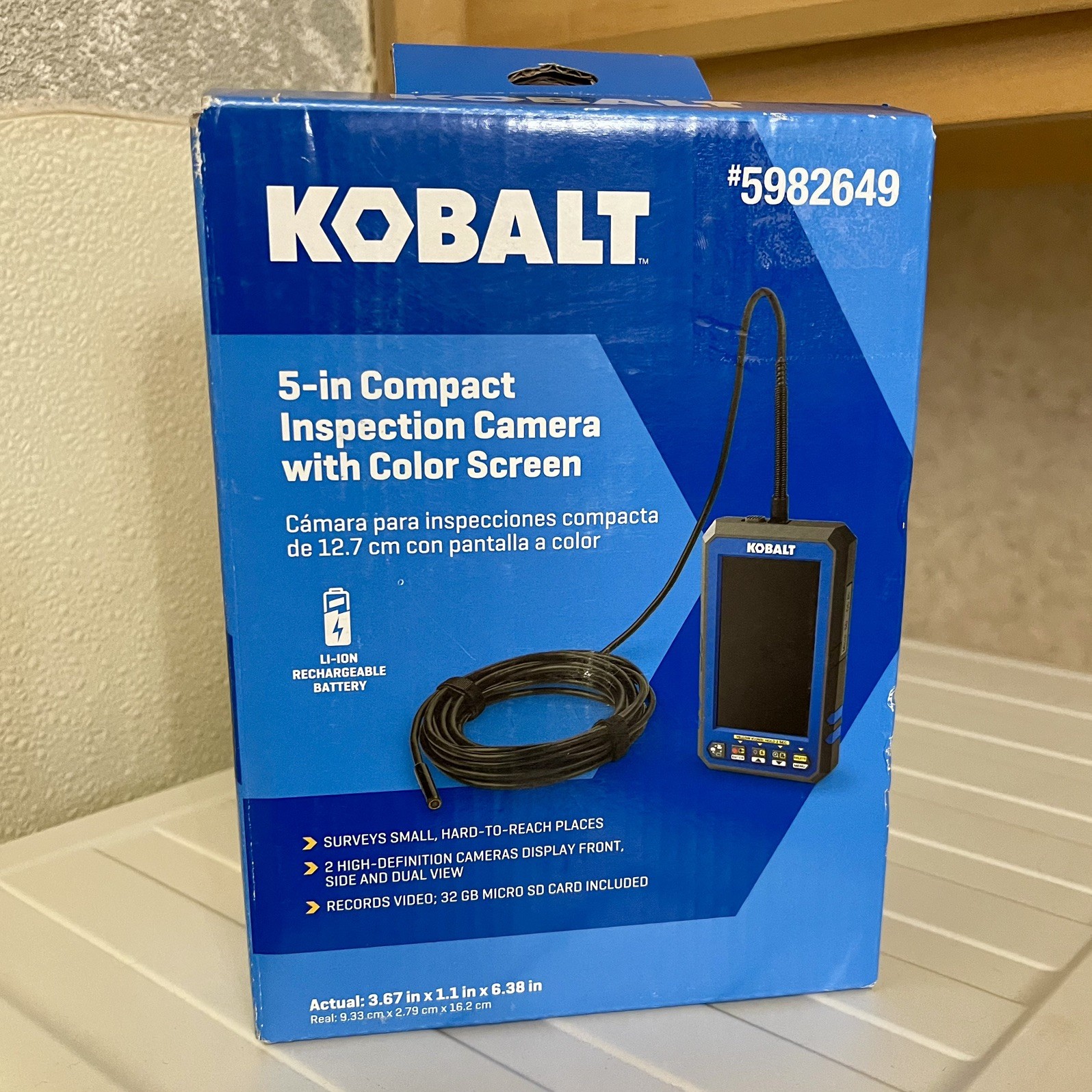 Kobalt 5″ Compact Inspection Camera w/ Color Screen New Open Box