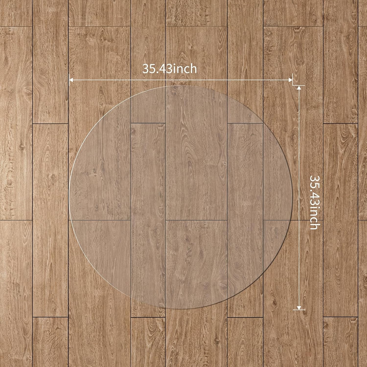 Office Chair Mat for Hard Floor, 36″ Round Transparent Hard Floor Protector