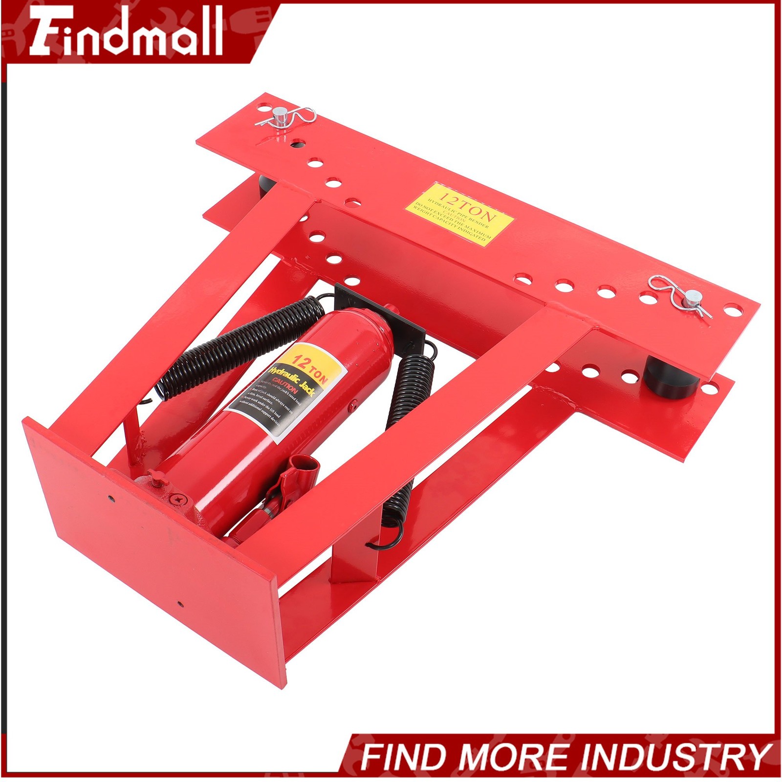Findmall W/ 6 Dies Copper Exhaust Pipe Bender Manual Hydraulic Tubing Bender 12T