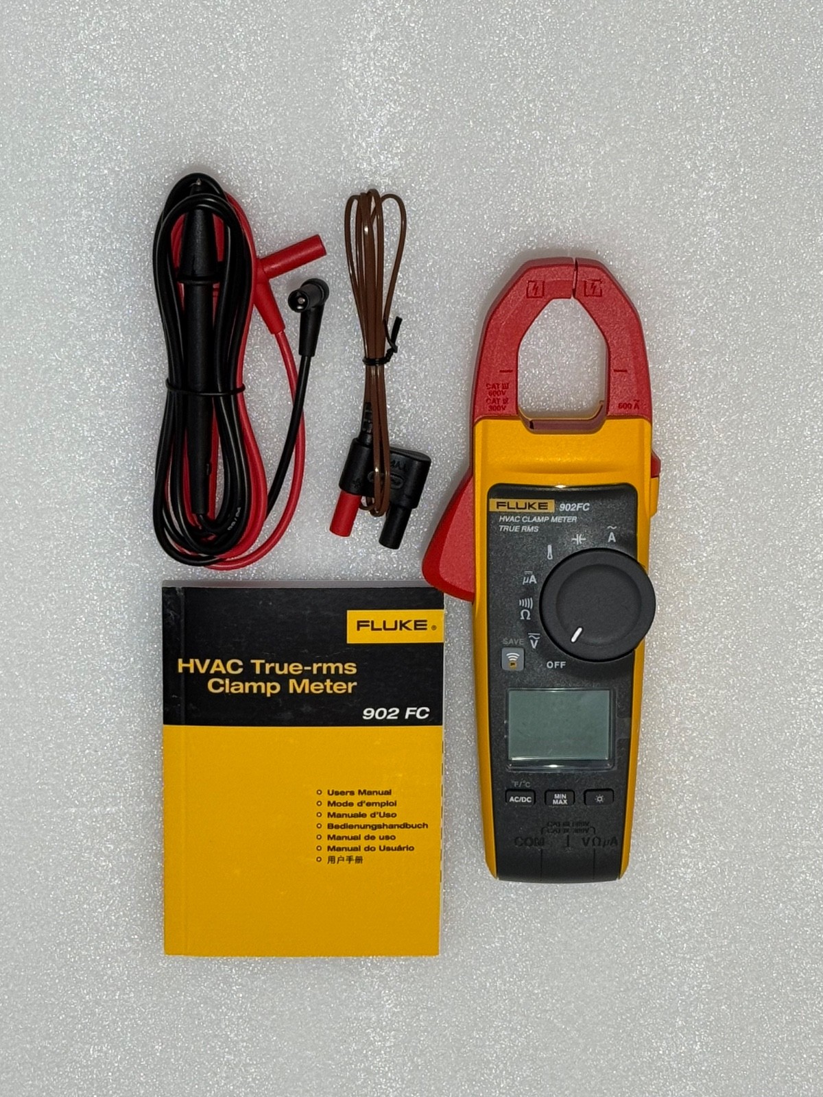 Fluke 902 FC HVAC True-RMS Clamp Meter AC Amp AC/DC Volt Contact Temperature