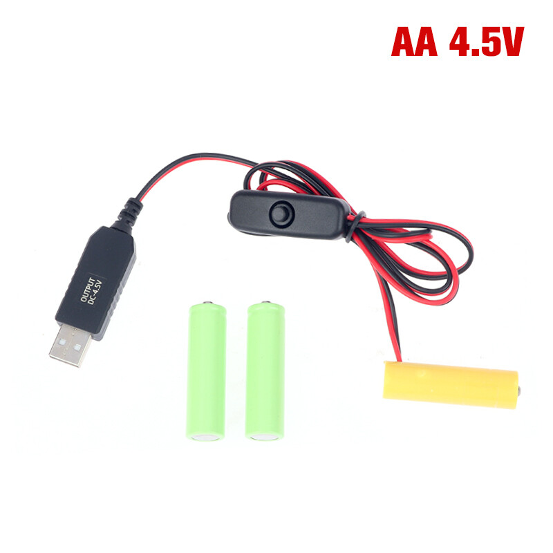 2X AAA Eliminator Cable Dummy-Battery Power Cord Replacement For 3V/4.5V/6V NEW