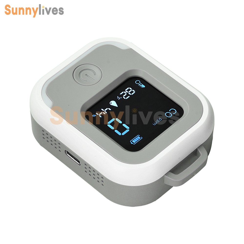 Air Quality Monitor 3-in-1 Carbon Monoxide Detector Temperature Humidity Alarm