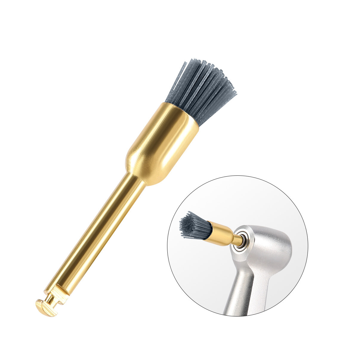 Dental Latch Type RA Polishing Brush Flat/Sharp/Bowl for Contra Angle Handpiece