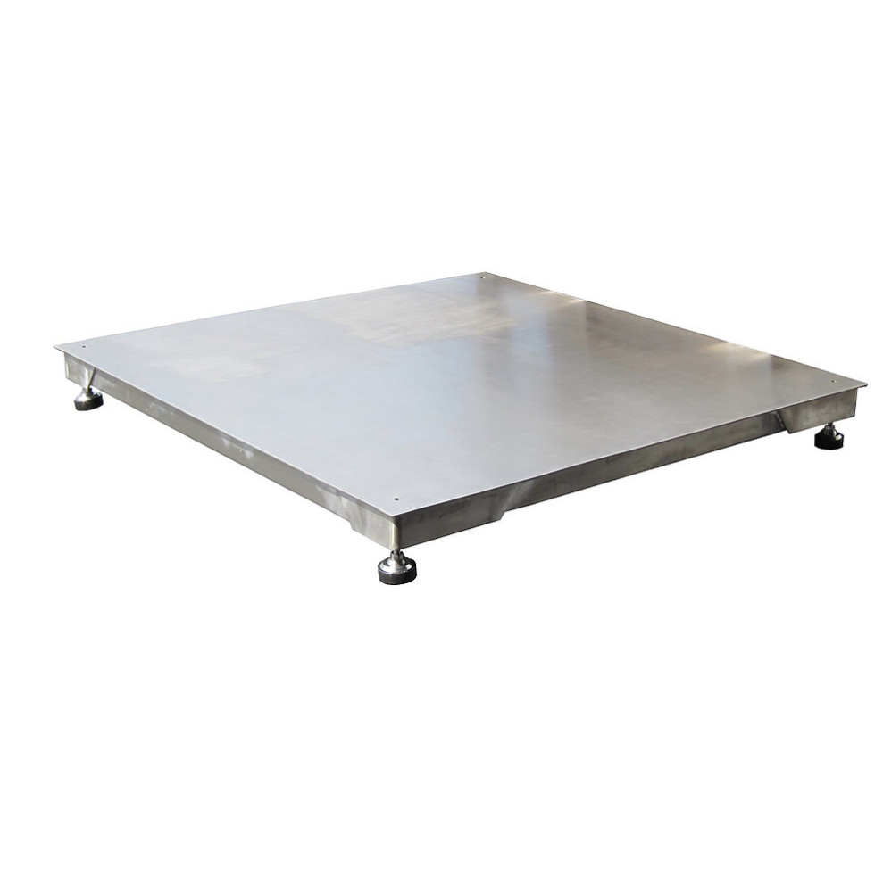 2500 LB x .5 LB (Legal For Trade) Optima Stainless Steel 4′ x 4′ Floor Scale NEW
