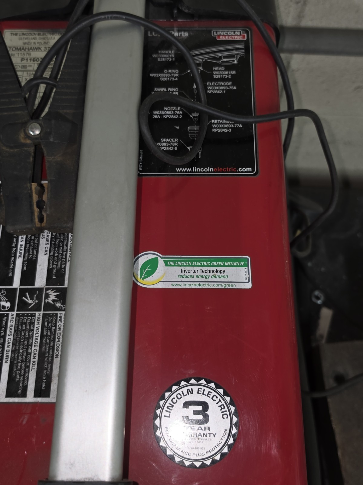 Lincoln Tomahawk 45 Plasma Cutter Internal Compressor 20Ft Hand Torch (K5458-1)