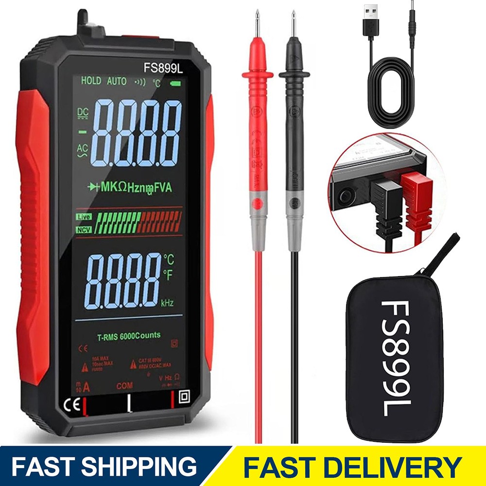 USB Rechargeable Digital Multimeter Automatic Digital Display Multimeter Tester