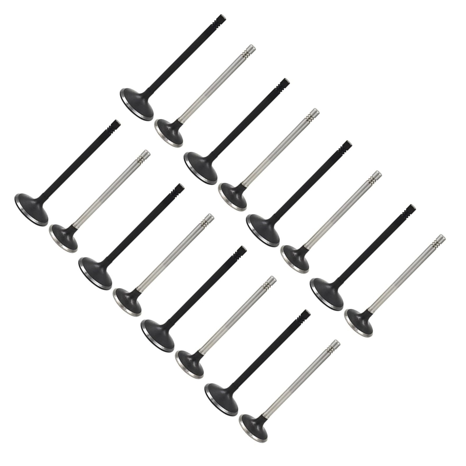 waltyotur 16Pcs Intake Exhaust Engine Valves Replacement for GM 16.5 cm