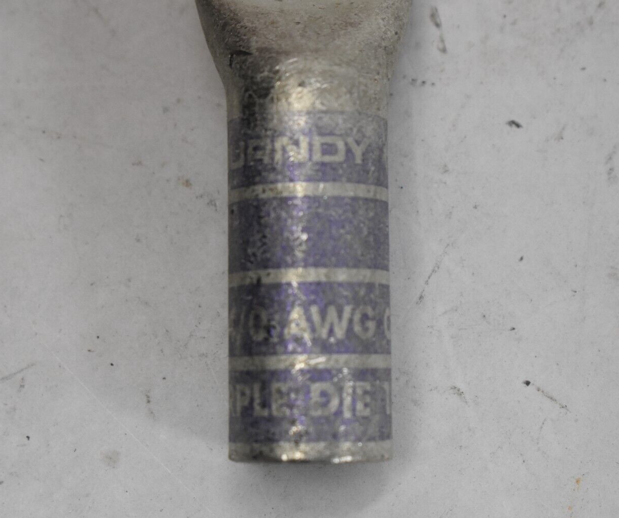 Burndy Purple Die 15 Lug Cooper Crimp YA28-2N 4/0 AWG STR N200 2 Hole 1/2″