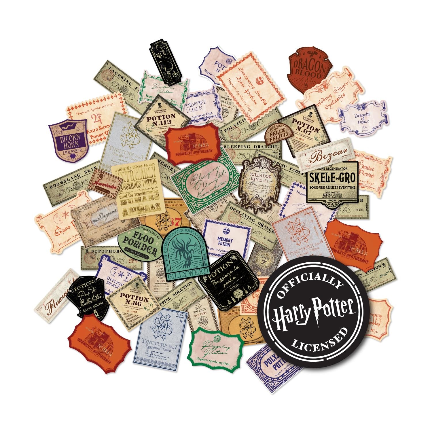 Conquest Journals Harry Potter Potions Labels 2*3.5 inches, Multicolor