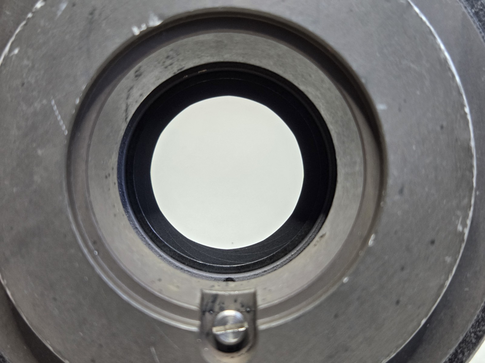 Zeiss Microscope Condenser with Flip Top Lens and Diaphragm.
