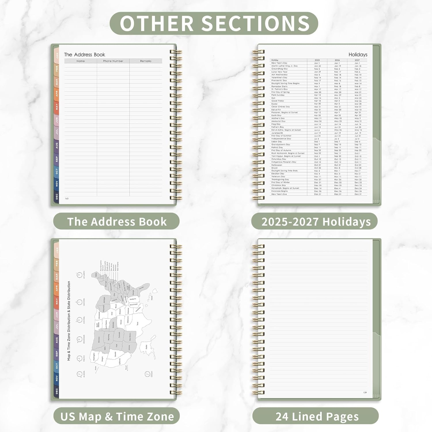 2025 Planner, Weekly and Monthly Planner, Jan 2025 – Dec 2025, 8.5″ × 11″, Large