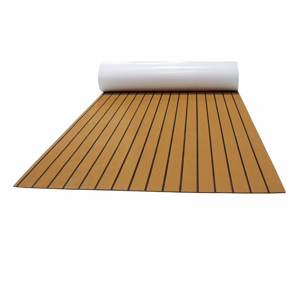 106*35″ Yacht RV Boat Flooring Decking Sheet Pad EVA Foam Faux Teak Marine Mat
