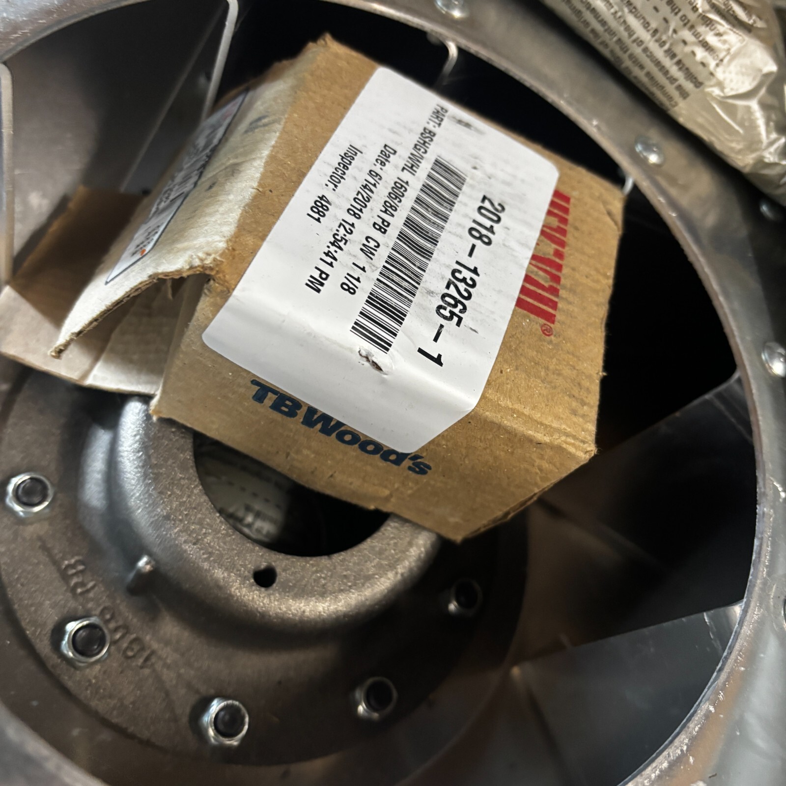 NEW YORK BLOWER BSHG/WHL 1606/8APB CW 1-1/8 PRESSURE BLOWER WHEEL 2018-13265-1🎯