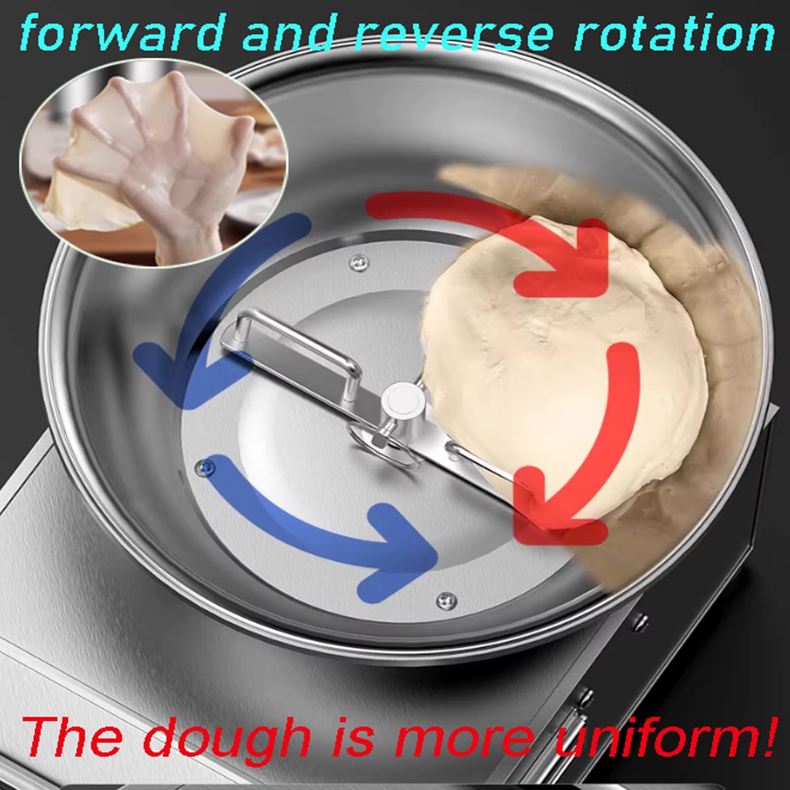 15Min Dough Mixer Machine Commercial 10qt Capacity Bread Pizza Dough Mixer Kn…