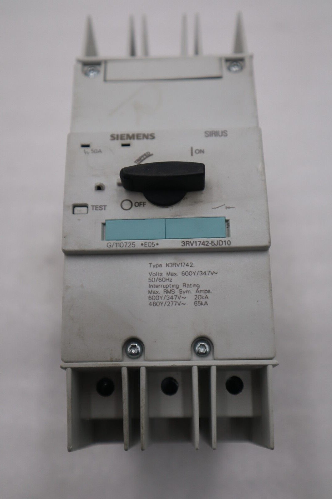 SIEMENS SIRIUS 3RV1742-5JD10 CAT.A 50/60Hz IEC/EN 60947-2 CIRCUIT BREAKER #5428